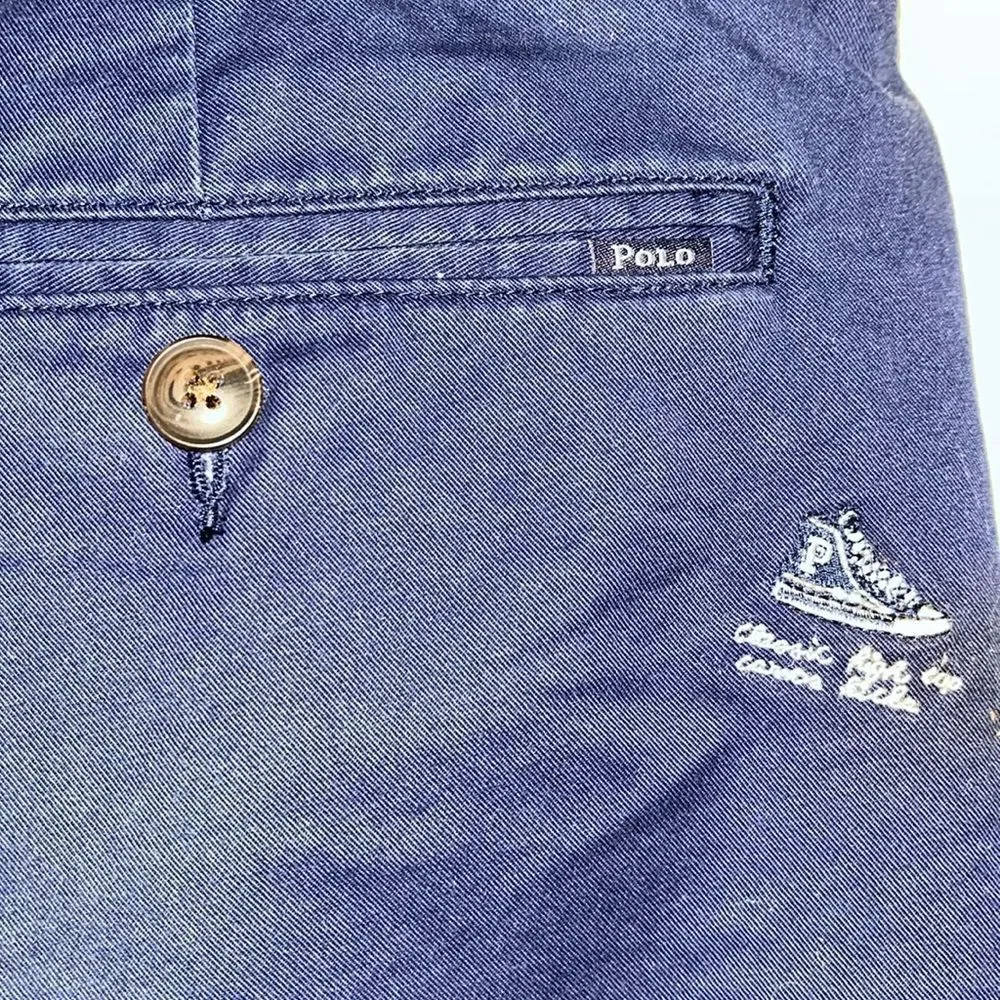 New POLO RALPH LAUREN Men’s Navy Blue Embroidered Sewn Polo Bear Shorts Pwing